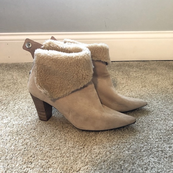 Free People suede and shearling booties - size 7 - Picture 1 of 5